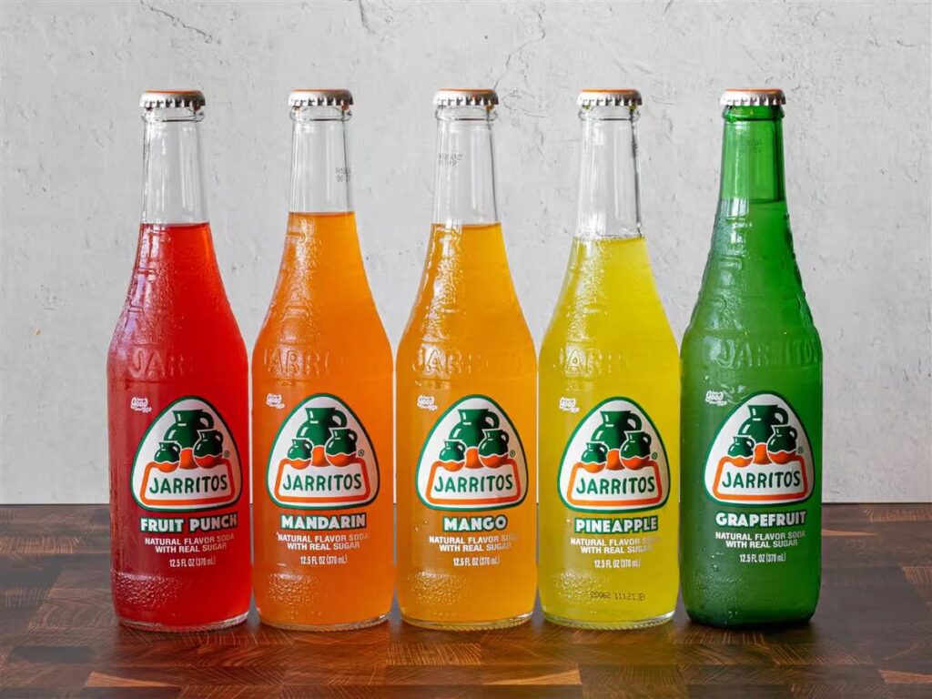 different flavors "Jarritos" bottles